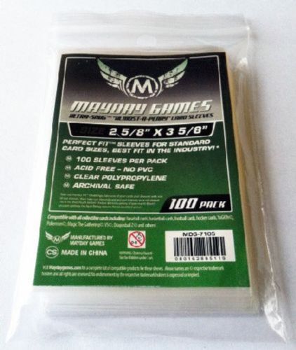 100 Mayday Games Ultra-Snug Almost a Penny Card Sleeves (2 1.2 X 3 1/2 Inches) MDG7105